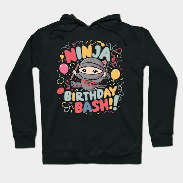 Cute Birthday Ninja Hoodie by Moulezitouna